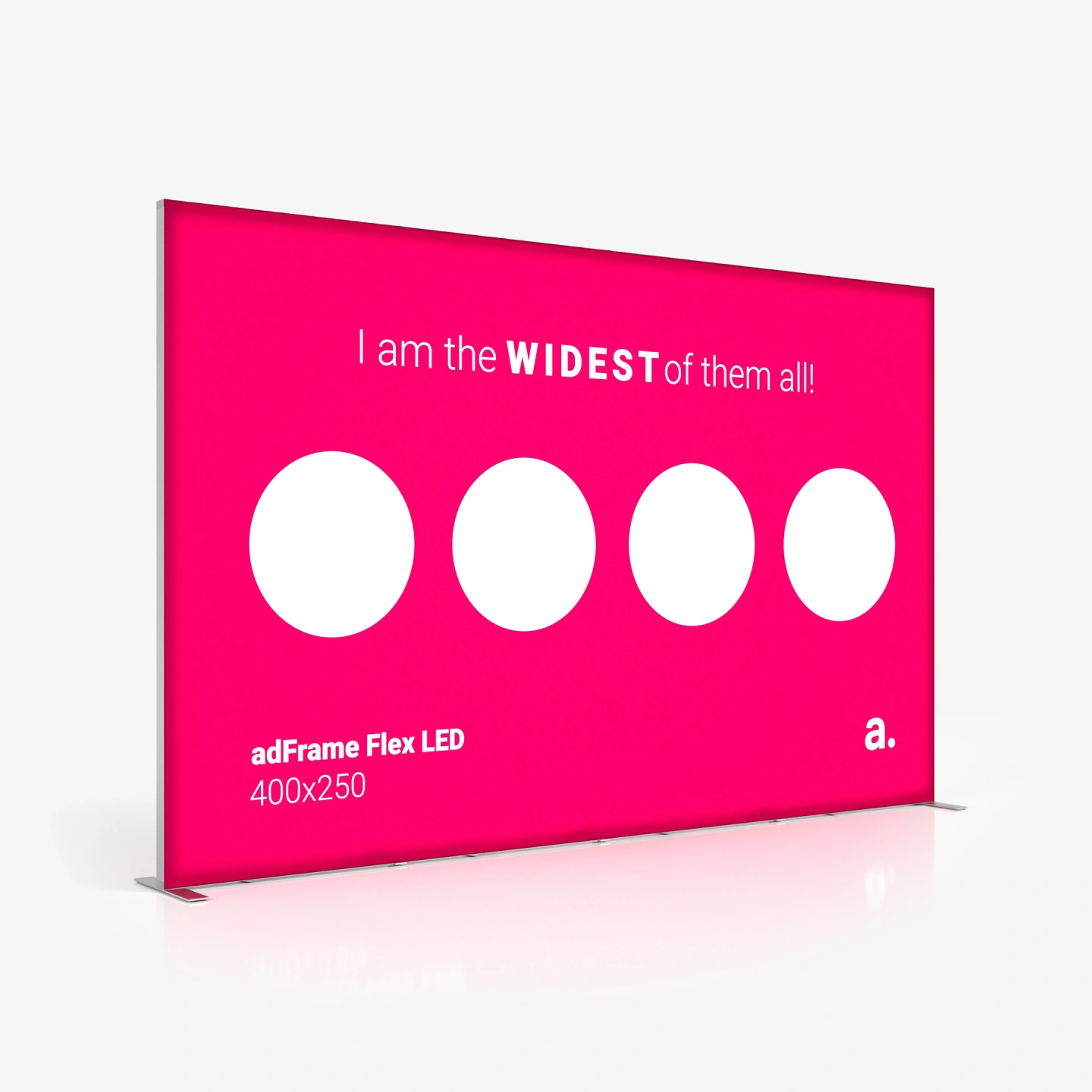 Kaseton reklamowy LED adFrame Flex 400x250 z grafika gotowy do ekspozycji