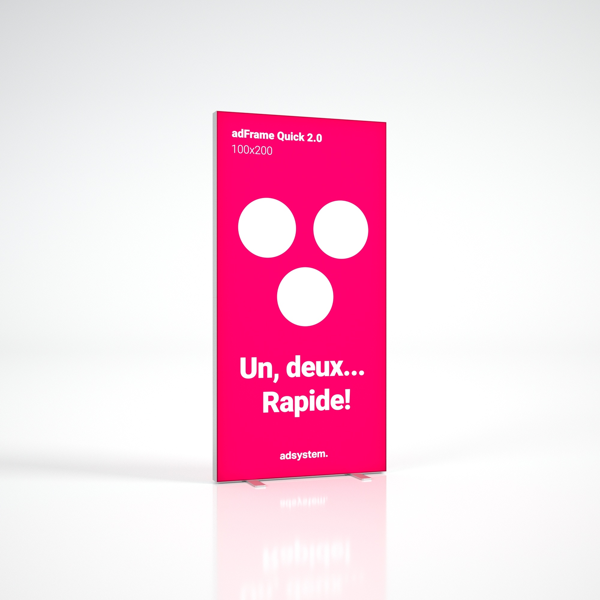 Caisson publicitaire adFrame Quick 2.0 85x200 cm