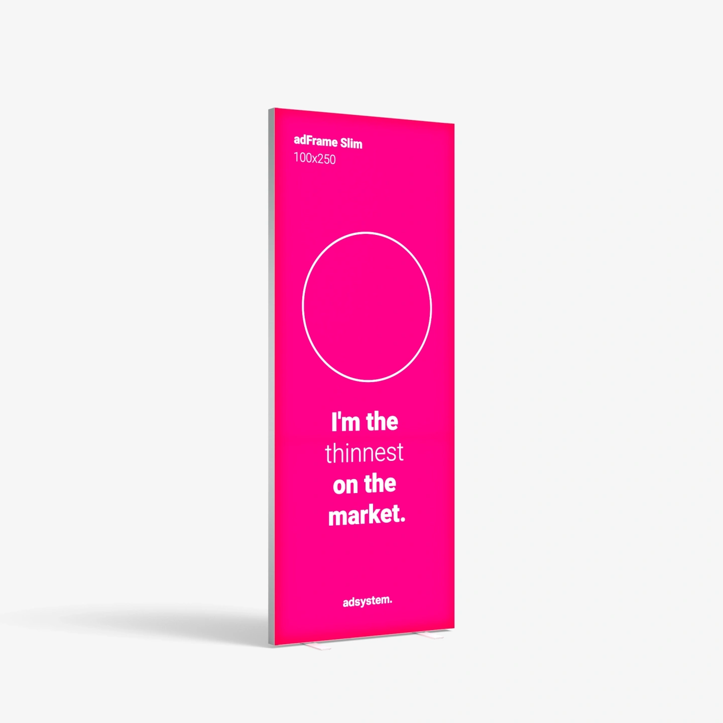 AdFrame Slim 100x250 kaseton reklamowy z grafika tekstylna