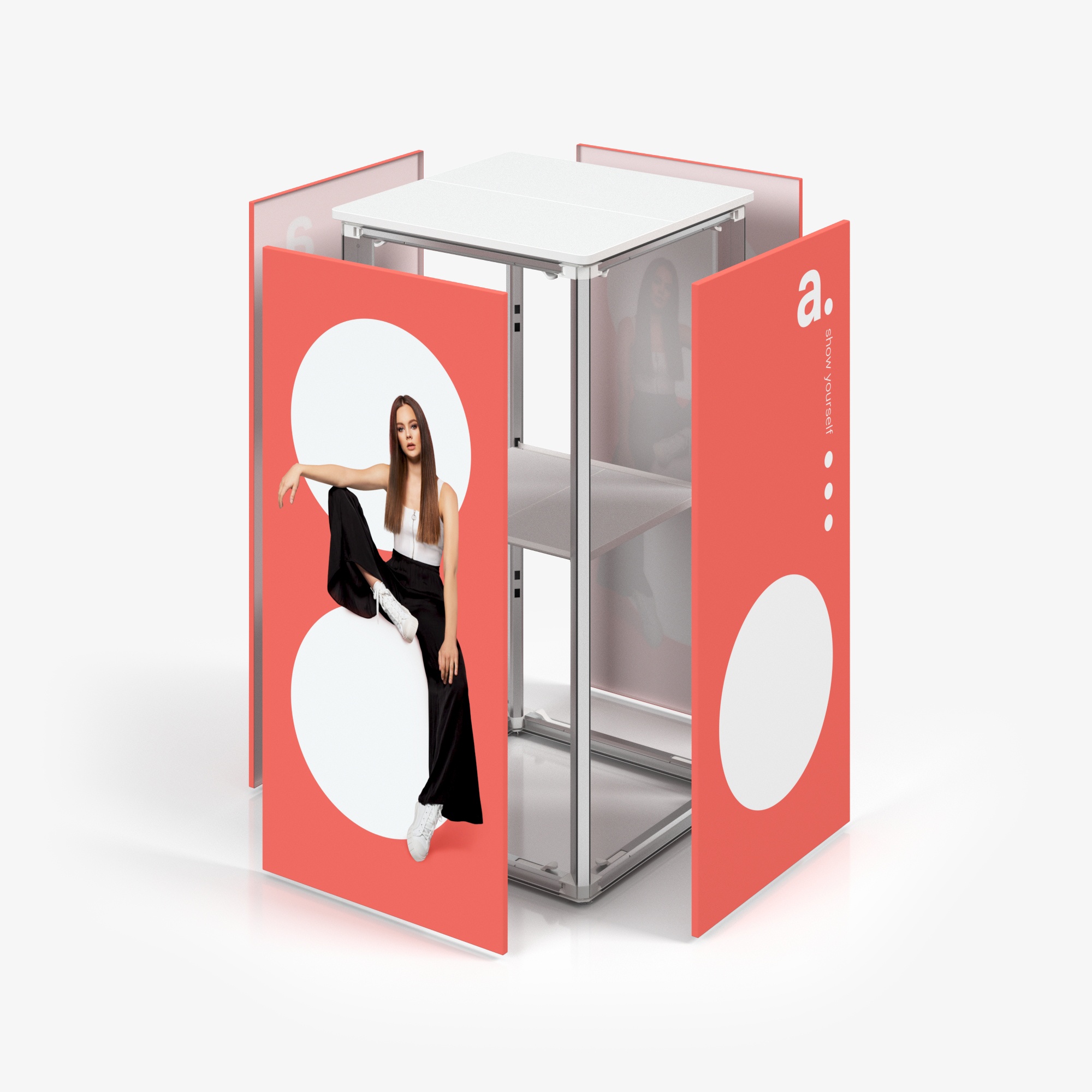 adTribune Cubic advertising counter conference lectern four separate sides