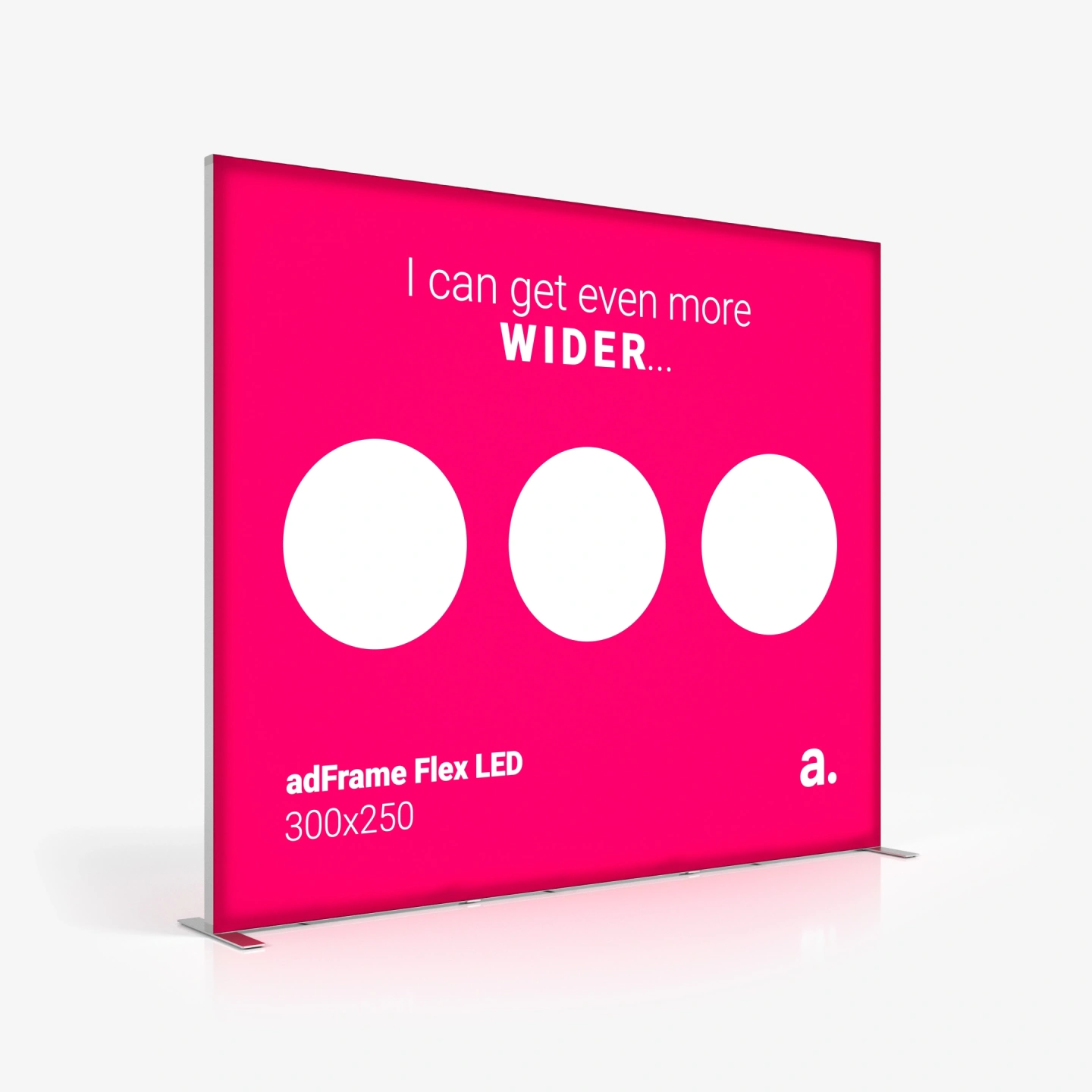 Kaseton reklamowy LED adFrame Flex 300x250 z grafika promocyjna